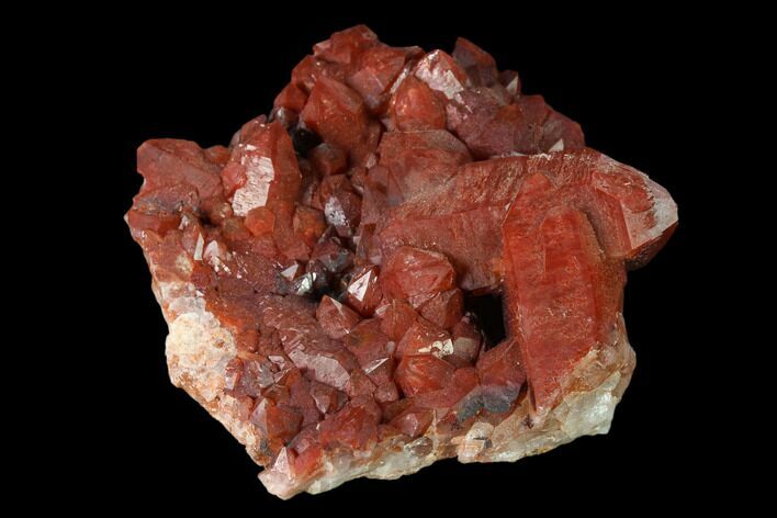 Natural, Red Quartz Crystal Cluster - Morocco #137460